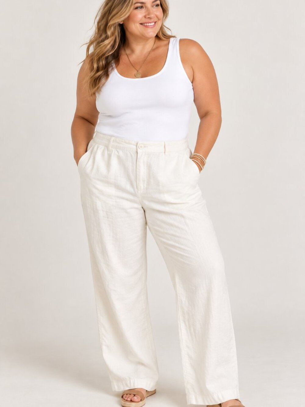 Tommy Bahama Relax 3XL 100% Linen Pants Ivory Cream Resort Coastal